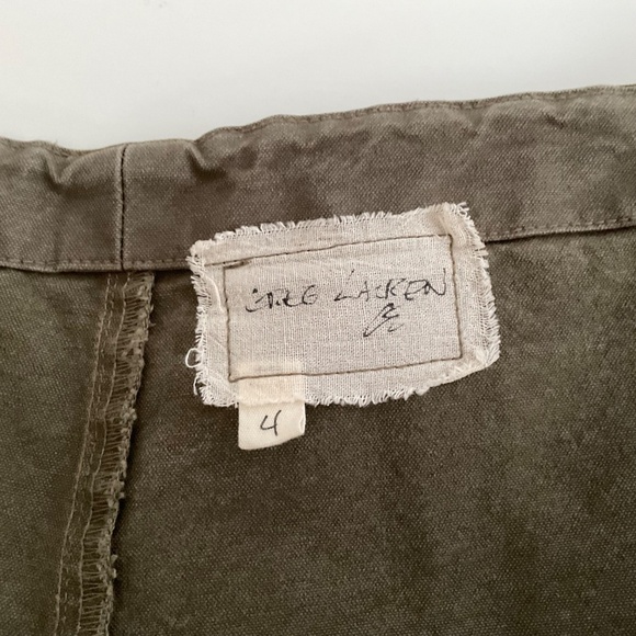 Greg Lauren Army Jacket Shorts XL- 4 Army Green Tent Cargo Tactical Durable - Picture 4 of 13